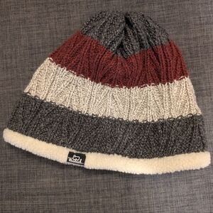 Woolrich Multicolor Knit Beanie With Sherpa Lining At The Forehead